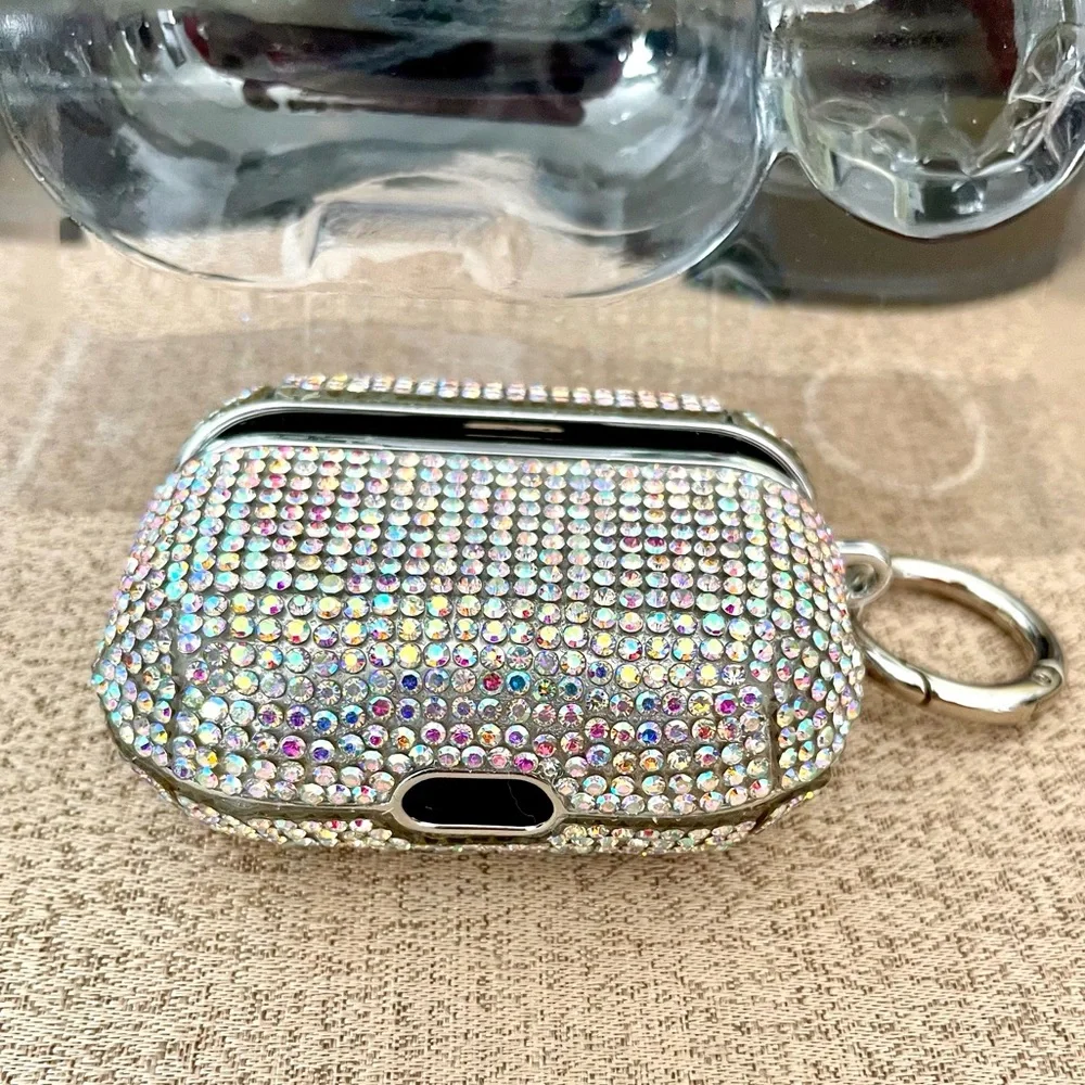 NWT Pink Iridescent Rhinestone AirPods Pro Case